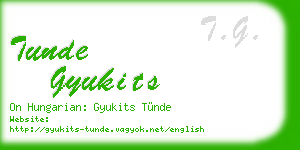 tunde gyukits business card