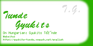 tunde gyukits business card
